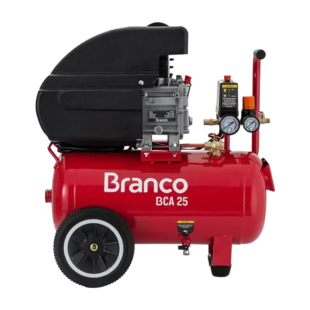 Compressor de Ar Branco BCA 25 para locação em Rio Grande