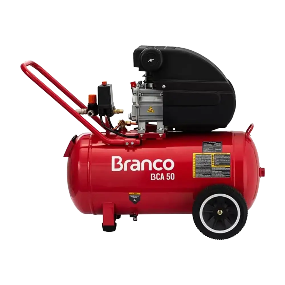 Compressor de Ar Branco BCA50 para locação em Rio Grande