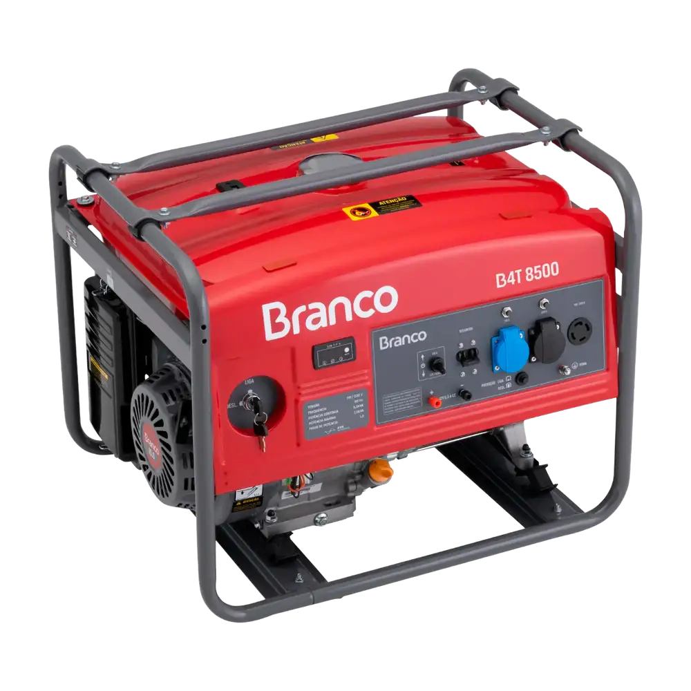 Gerador de Energia Branco B4T8500 para locação em Rio Grande
